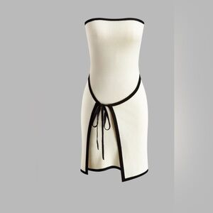 Off-white mini wrap dress, size small.